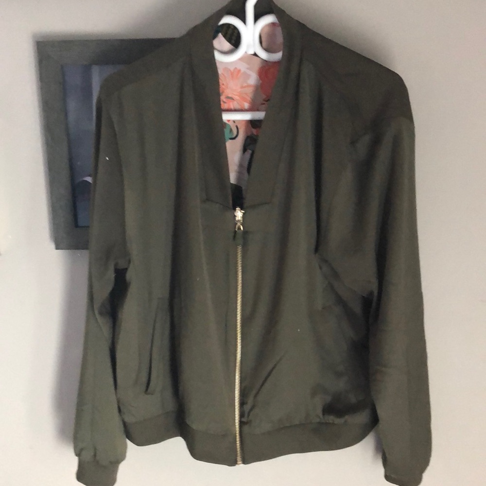 Stella and dot reversible bomber jacket ladies  xl